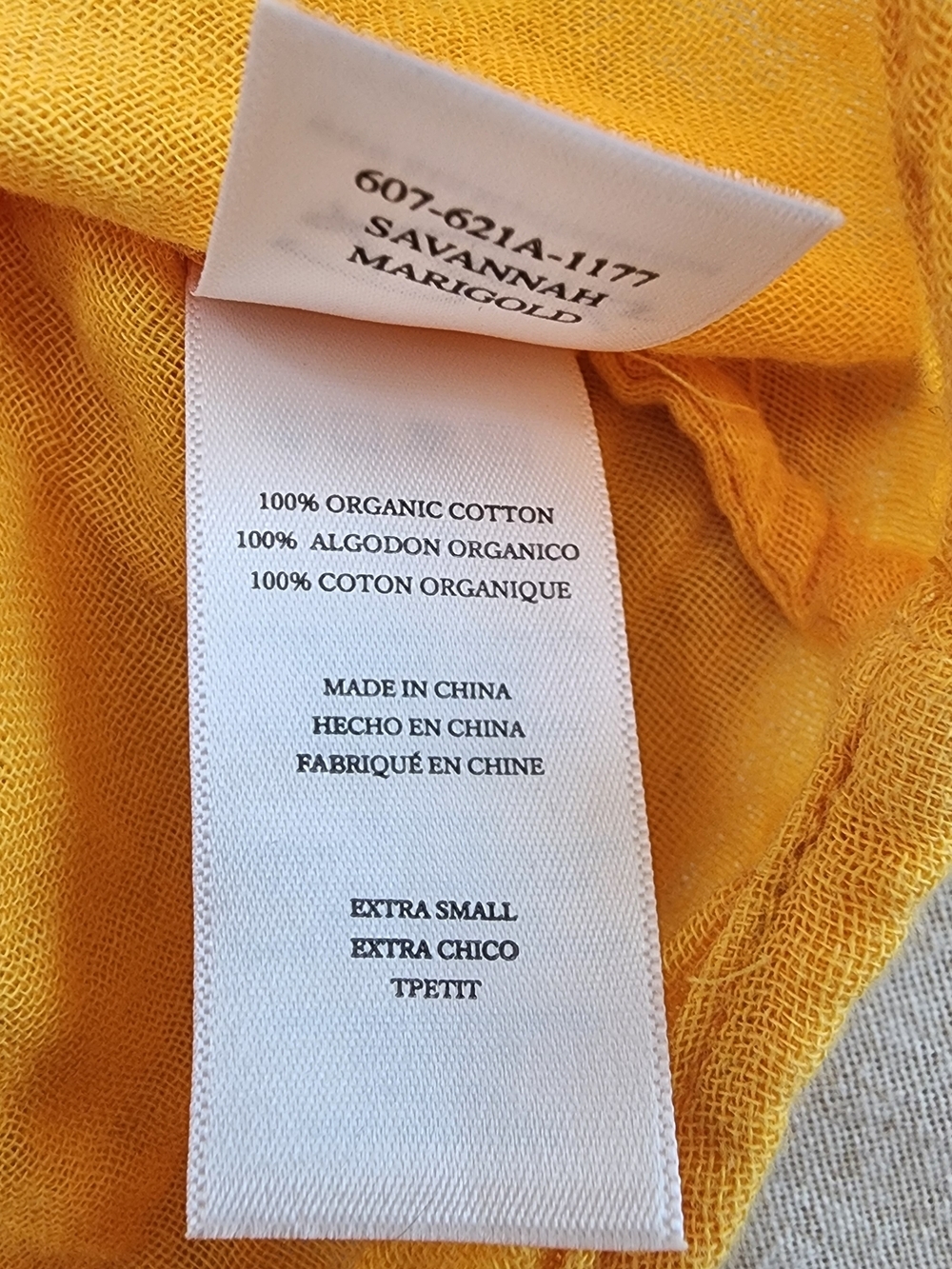 Rails Yellow Short-Sleeve V-Neck Blouse 100% organic cotton. - Picture 7 of 7